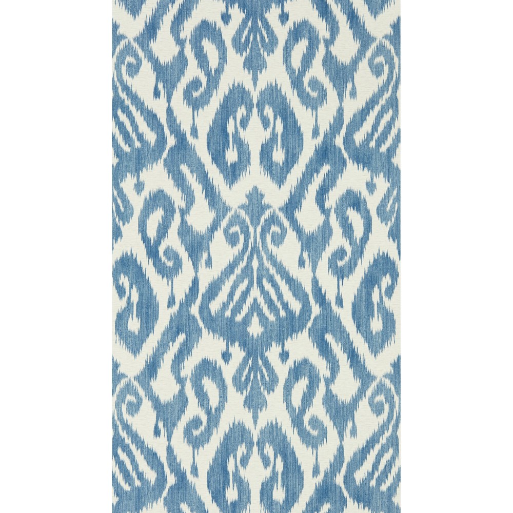 Kasuri Ikat Wallpaper 216781 by Sanderson in Indigo Blue